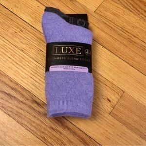 Luxe Lavender Cashmere Blend Socks 1 pair lavender 1 pair grey